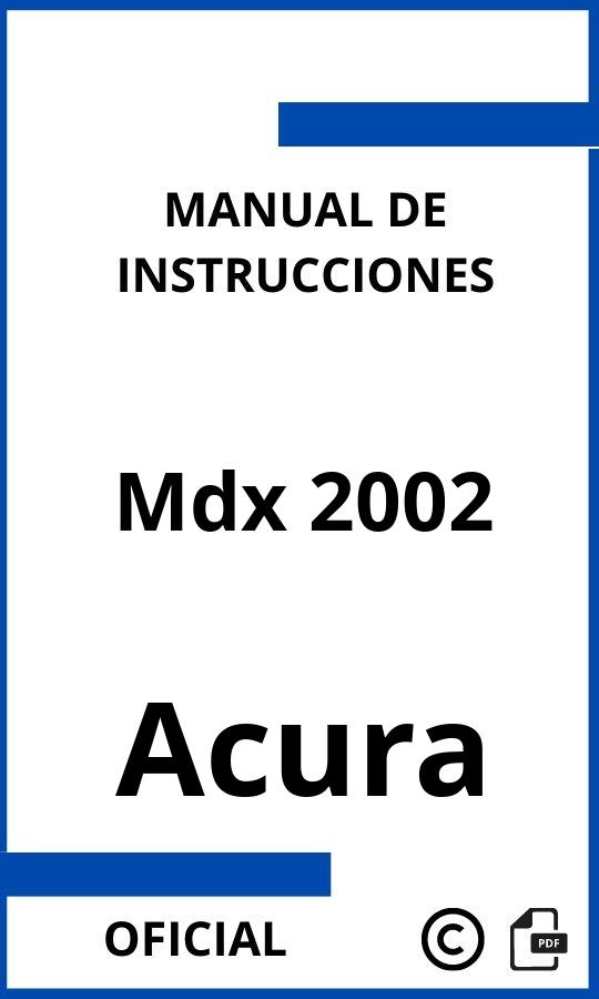 Manual de instrucciones Acura Mdx 2002