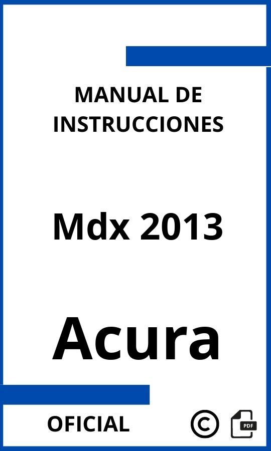 Manual de instrucciones Acura Mdx 2013