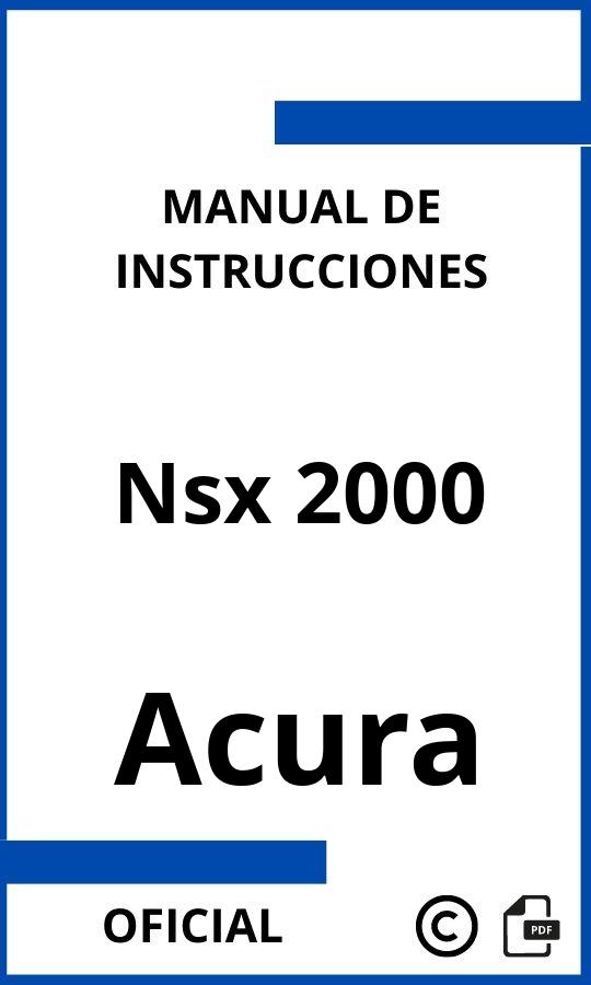 Manual de Instrucciones Acura Nsx 2000