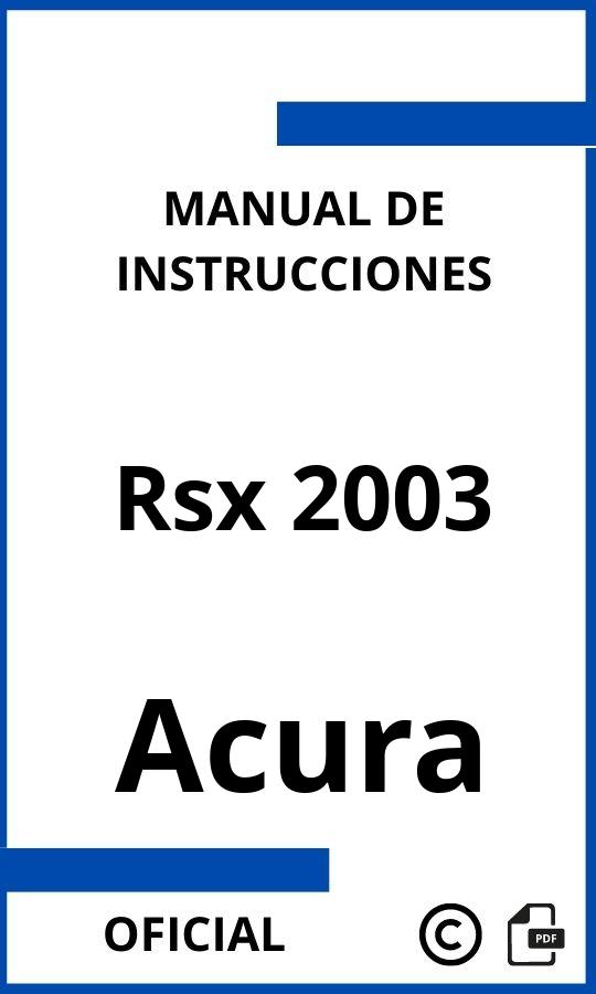 Acura Rsx 2003 Manual con instrucciones