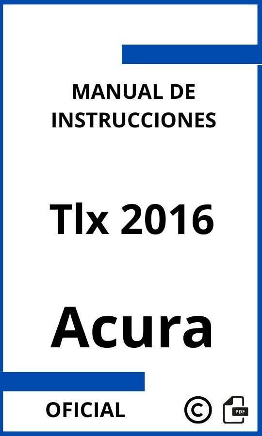Manual con instrucciones Acura Tlx 2016