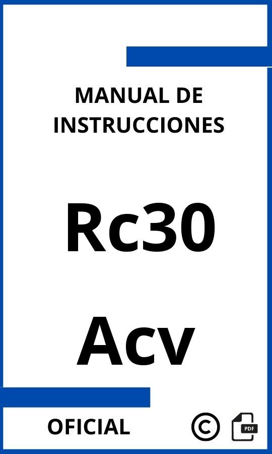 Instrucciones de Acv Rc30