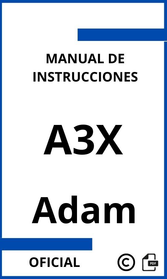 Manual con instrucciones Adam A3X