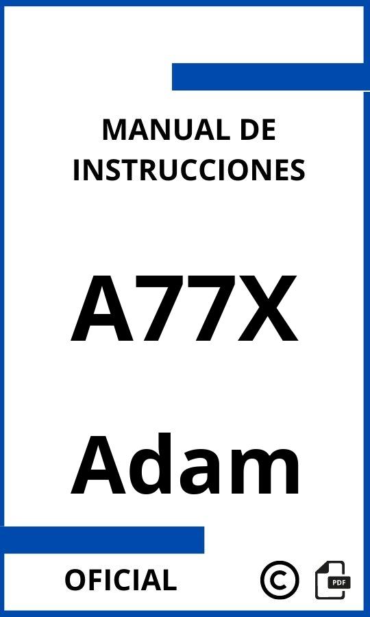 Adam A77X Manual con instrucciones