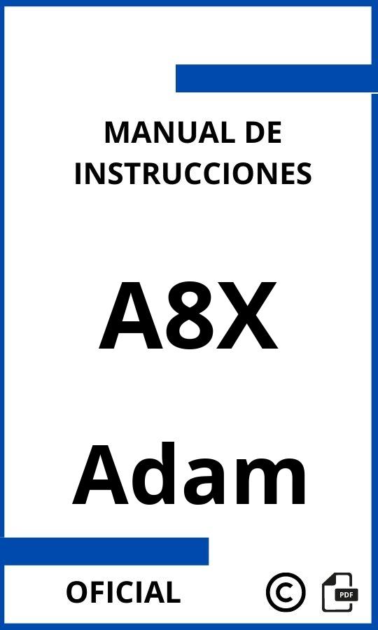 Adam A8X Instrucciones