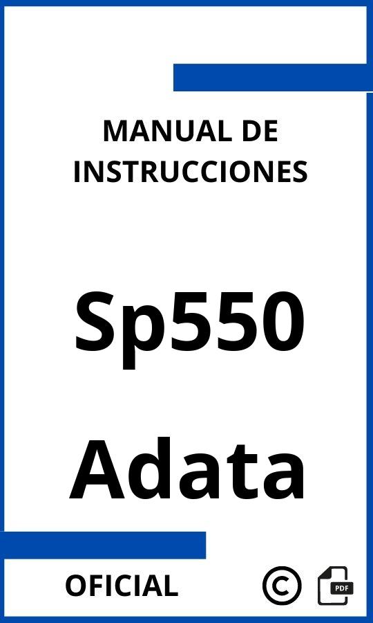 Manual de Instrucciones Adata Sp550