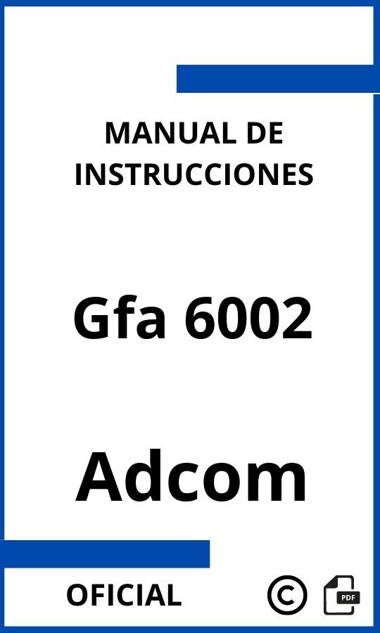 Adcom Gfa 6002 Manual de Instrucciones