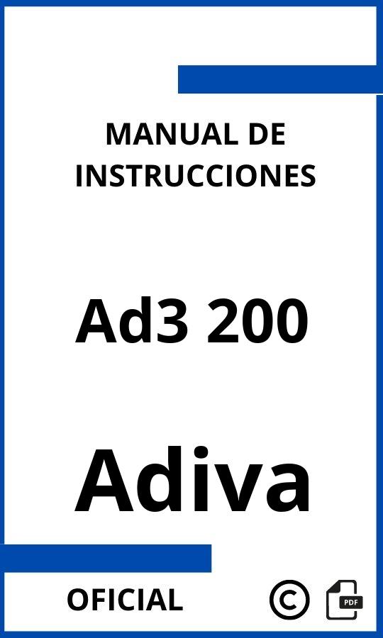 Manual de instrucciones Adiva Ad3 200