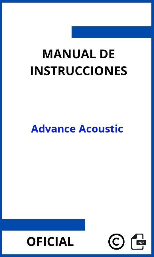 Manuales de Instrucciones Advance Acoustic PDF