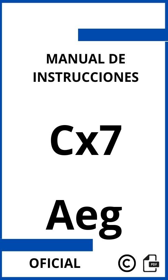 Aeg Cx7 Manual de Instrucciones