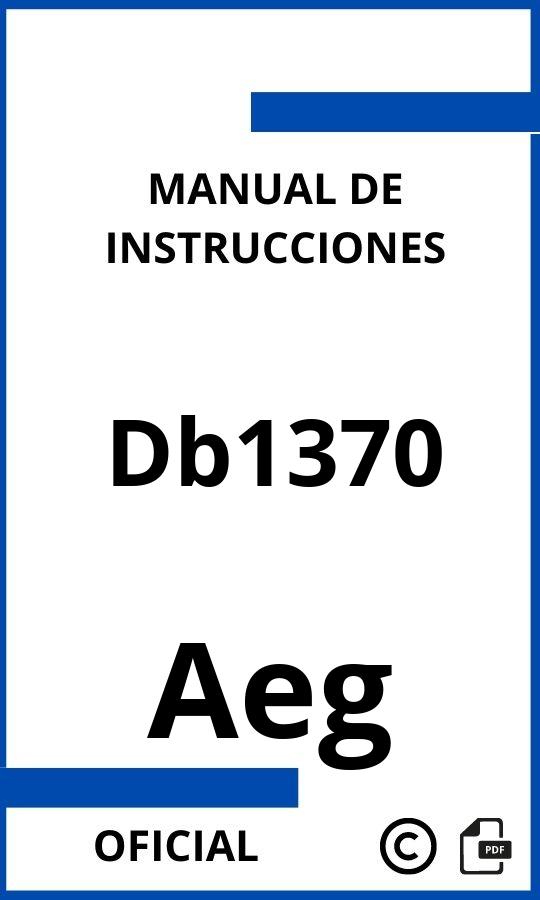 Manual con instrucciones Aeg Db1370