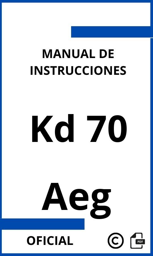 Aeg Kd 70 Manual con instrucciones