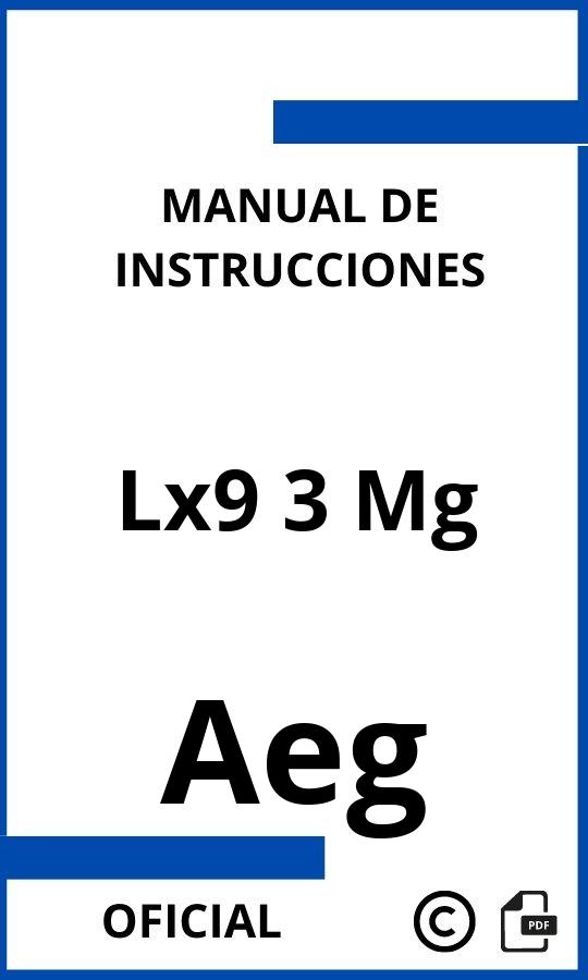 Instrucciones de Aeg Lx9 3 Mg