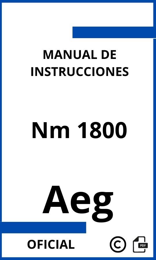 Aeg Nm 1800 Manual de Instrucciones