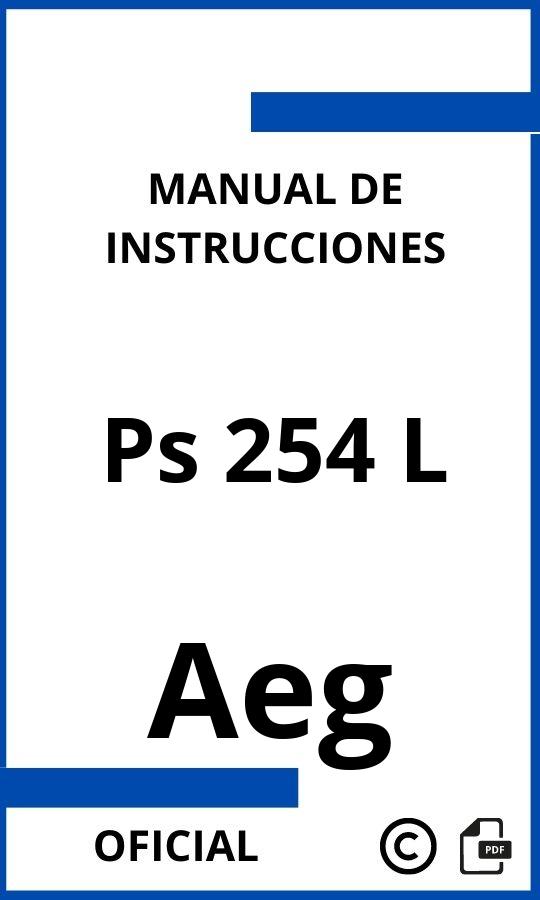 Manual de Instrucciones Aeg Ps 254 L