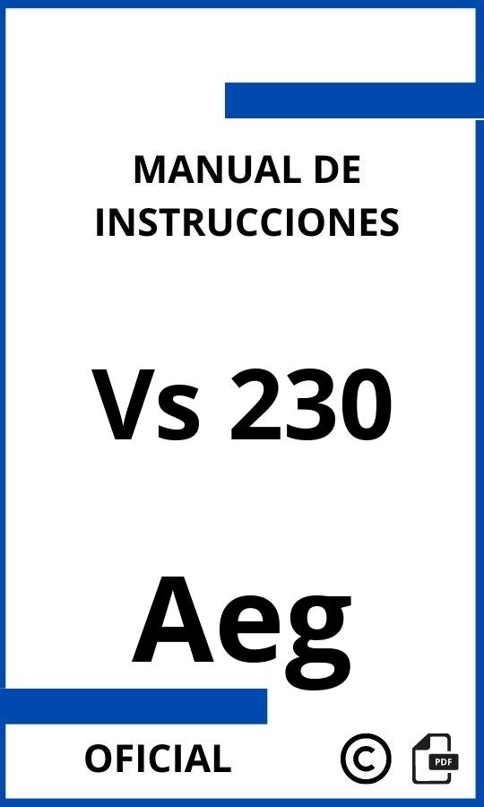 Aeg Vs 230 Manual con instrucciones