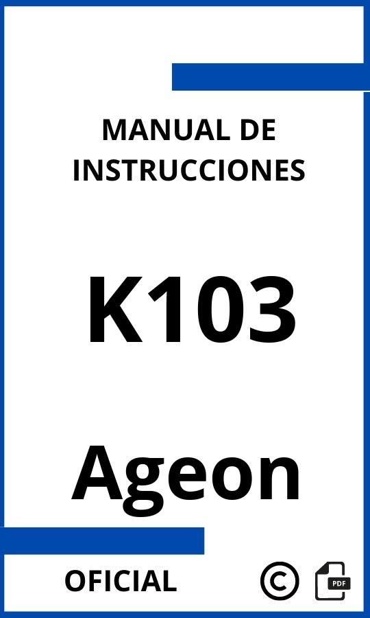 Ageon K103 Manual con instrucciones