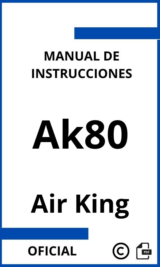 Air King Ak80 Manual con instrucciones