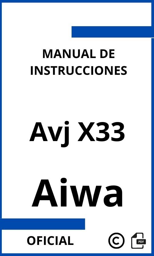 Manual de instrucciones Aiwa Avj X33