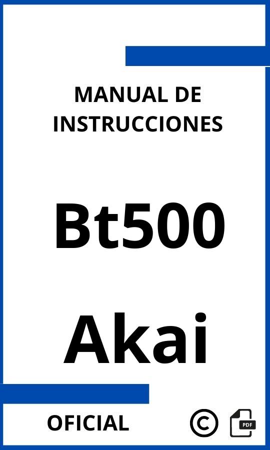 Akai Bt500 Manual con instrucciones