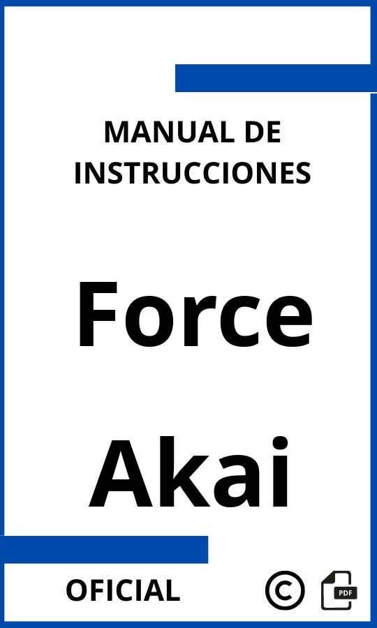 Manual de instrucciones Akai Force