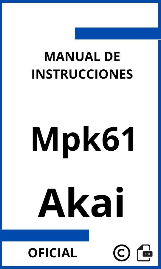 Manual con instrucciones Akai Mpk61