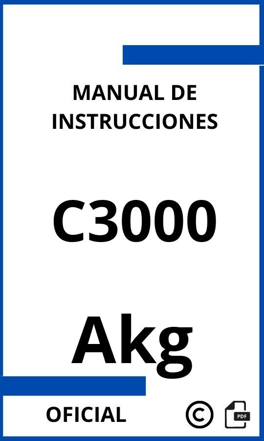 Akg C3000 Manual con instrucciones