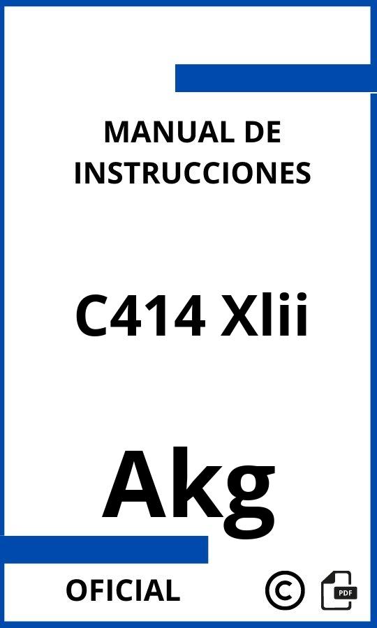 Akg C414 Xlii Manual con instrucciones