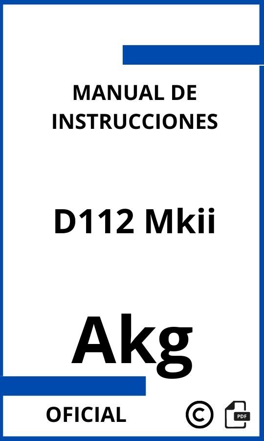 Akg D112 Mkii Manual con instrucciones