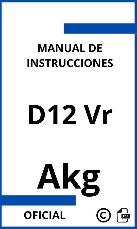 Manual de Instrucciones Akg D12 Vr