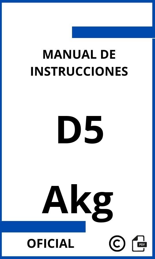 Manual de instrucciones Akg D5