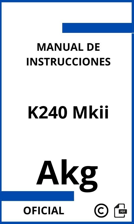 Akg K240 Mkii Instrucciones