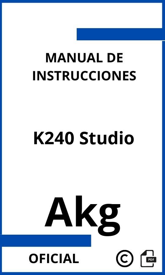 Akg K240 Studio Manual con instrucciones