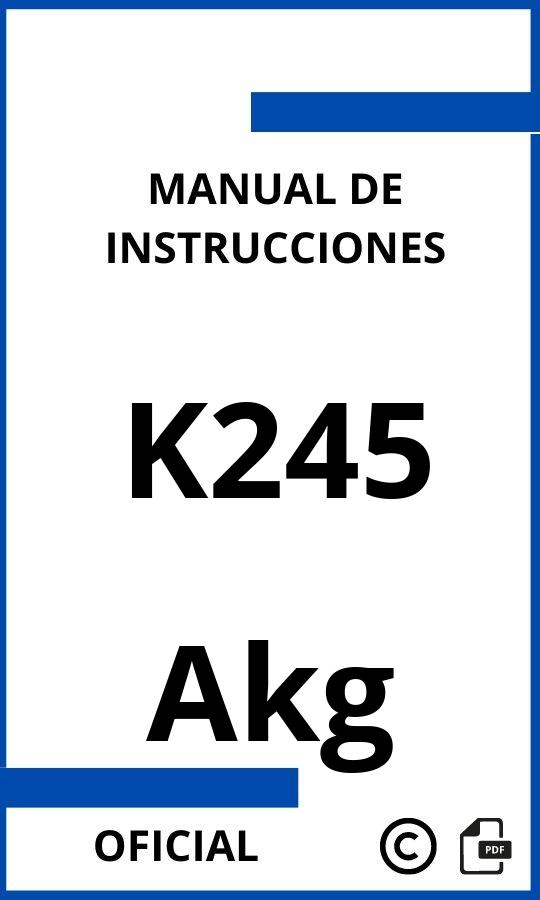 Akg K245 Instrucciones