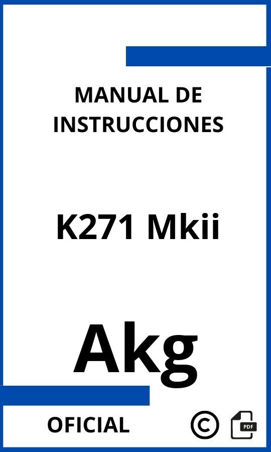 Manual de Instrucciones Akg K271 Mkii