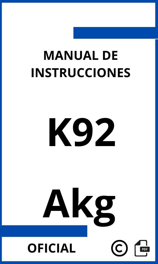 Manual de Instrucciones Akg K92