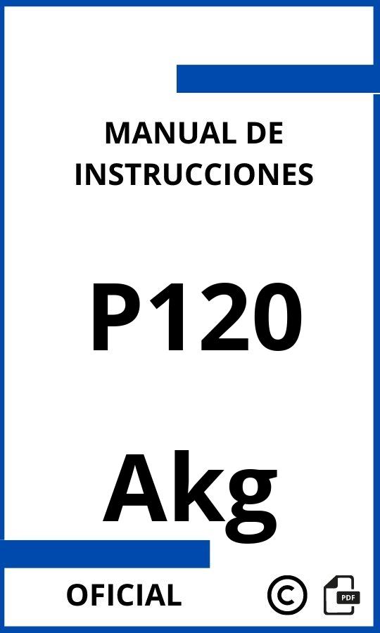 Manual con instrucciones Akg P120