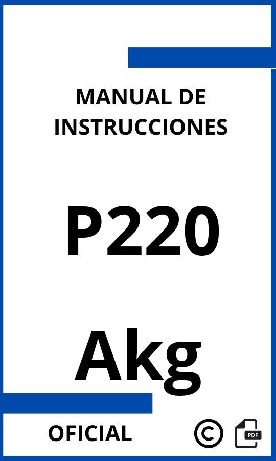 Manual de instrucciones Akg P220