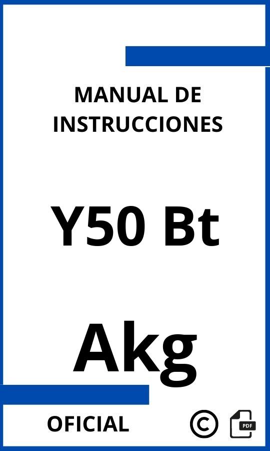 Manual de instrucciones Akg Y50 Bt