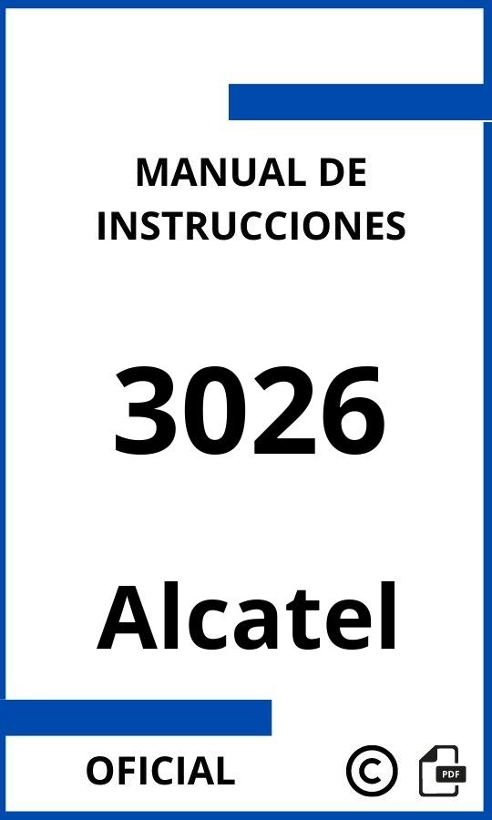 Alcatel 3026 Manual de Instrucciones