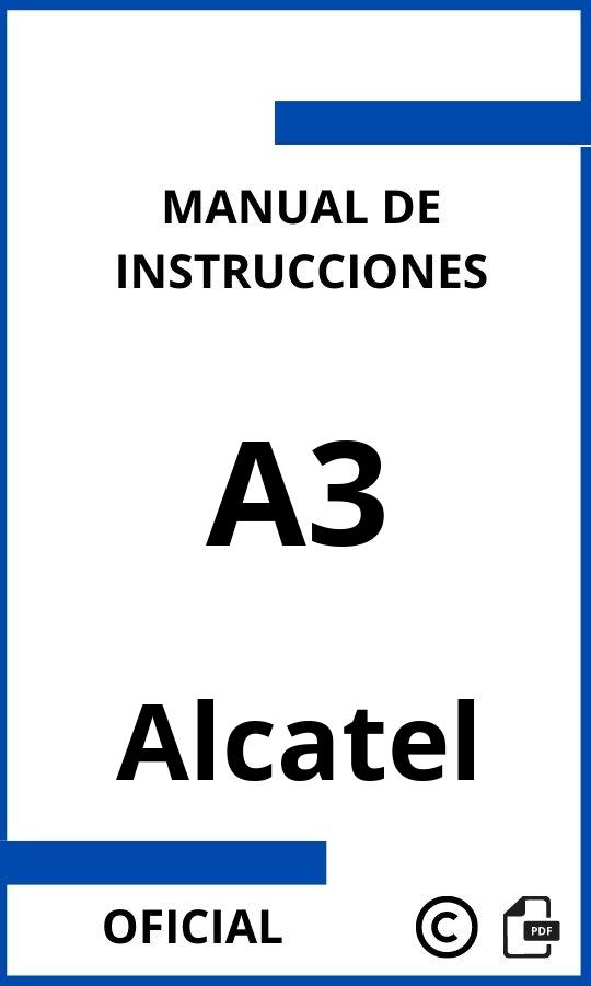 Manual con instrucciones Alcatel A3 