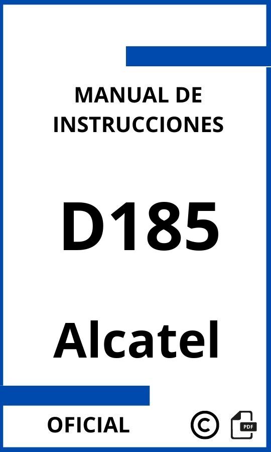 Instrucciones de Alcatel D185