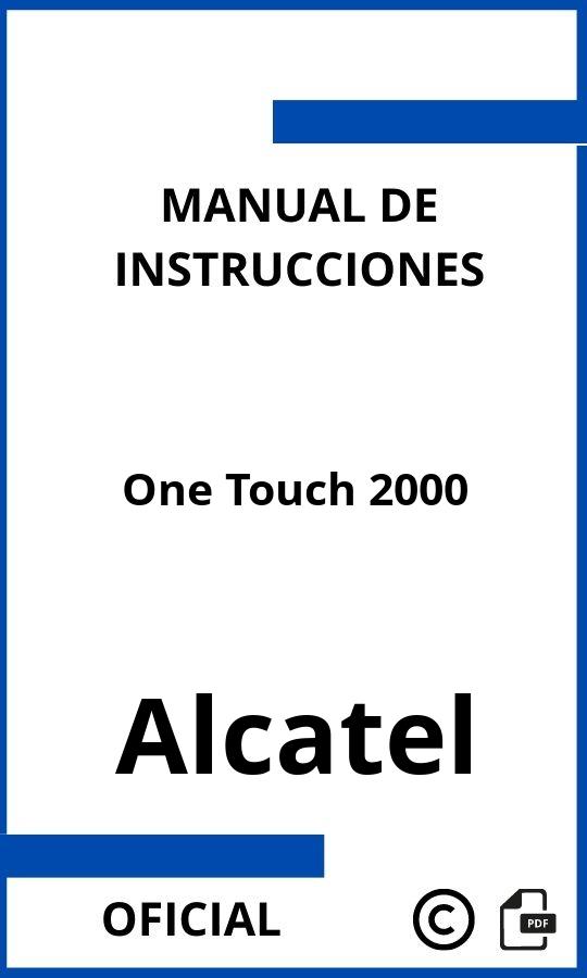 Manual de Instrucciones Alcatel One Touch 2000