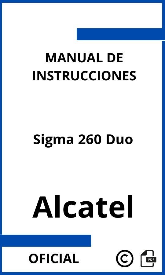 Alcatel Sigma 260 Duo Manual con instrucciones