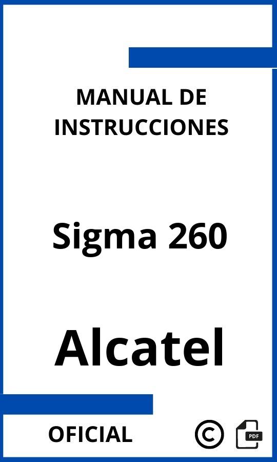 Manual con instrucciones Alcatel Sigma 260