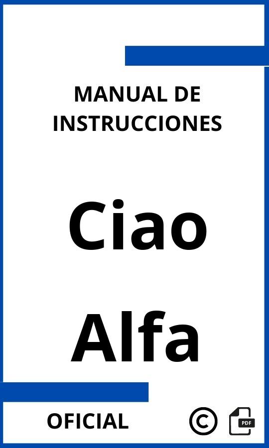 Alfa Ciao Manual de Instrucciones