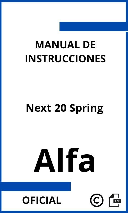 Instrucciones de Alfa Next 20 Spring