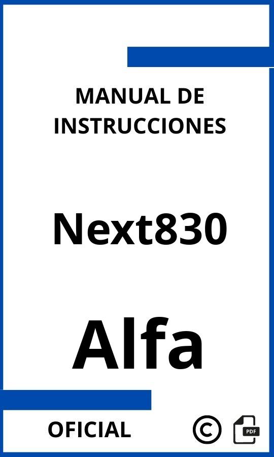 Manual con instrucciones Alfa Next830