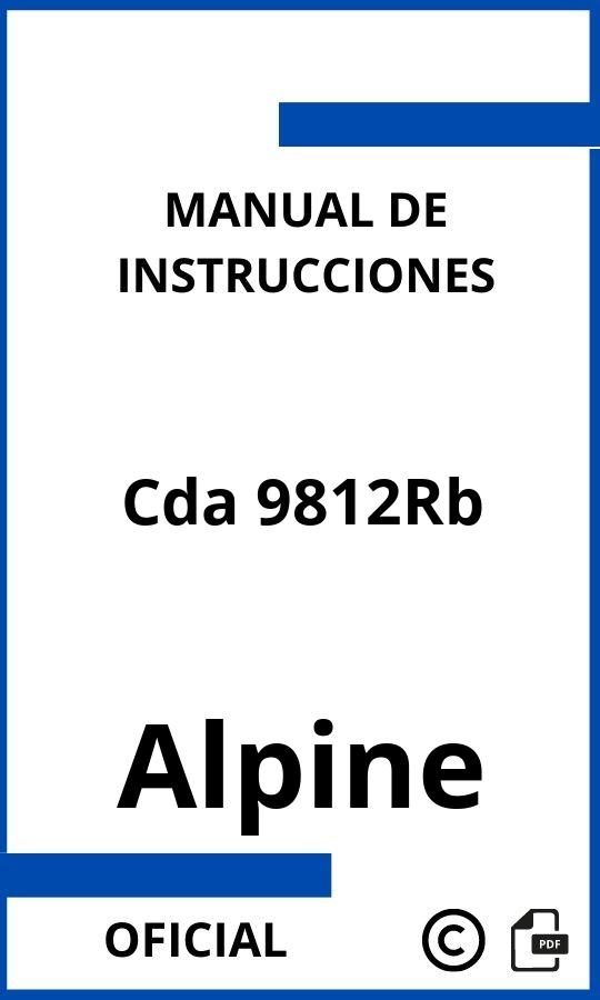 Instrucciones de Alpine Cda 9812Rb