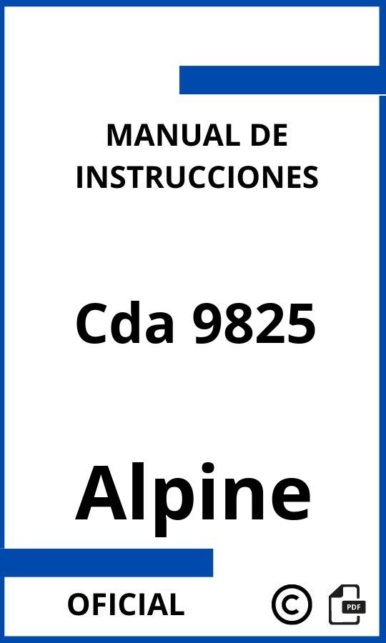 Alpine Cda 9825 Manual de Instrucciones